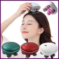 Electric Scalp Head Massager Red Light Therapy Anti-Stress Muscle Tension Relief