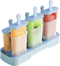 Popsicle Molds Set 6 Pieces Ice Popsicle Maker-Bpa Free,Easy-Release Ice Pop Mol