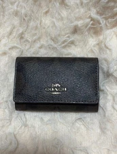 Coach Key Case Leather ID Wallet Holder