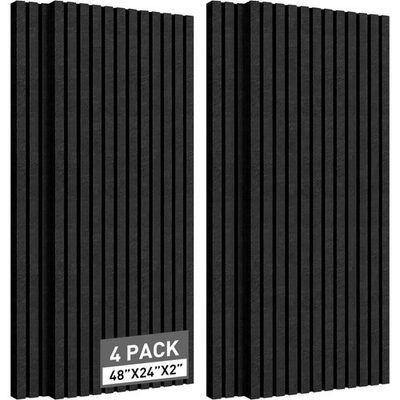 #ad Acoustic Foam Panels Soundproof Wedge Studio Foam for Walls 4 Pack $94.84