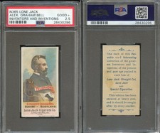 1887 N365 Lone Jack Inventors and Inventions ~ Alexander Graham Bell PSA 2.5 ~