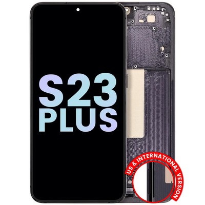 Genuine OEM Samsung Galaxy S23 Plus 5G OLED Display + Black Frame (Service Pack)