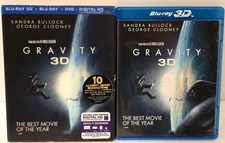 GRAVITY 3D  (DVD + 3D Blu-ray + Digital, 2013) Rated PG-13