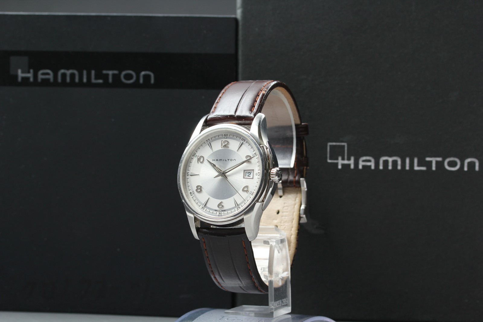 [Near MINT in Box] Hamilton Jazzmaster H324111 Quartz Men's Watch From JAPAN