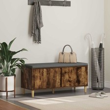 Hall Bench with Cushion with Storage with Door Entryway Seating Modern vidaXL