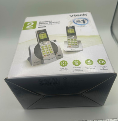 VTech CS6919-2 DECT 6.0 Cordless Phone System 2 Handsets Caller ID Silver
