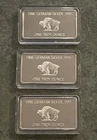 ☘️3 German Silver Buffalo Bars ☘️                       ☘️No Reserve Auction☘️