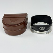 Rolleiflex Bay III Metal Lens Shade Hood  Leather Case Rollei 38 MINT 