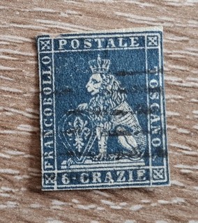 Schöne alte Briefmarke aus Alt Italien Toskana
