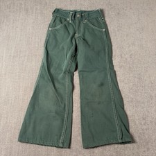 Vintage Youth Flare Jeans Green Toughskins 20x19 SEE MEASUREMENTS