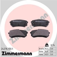 Zimmermann Bremsbelagsatz Scheibenbremse 24276.150.1 FüR Picanto 24276 Ta Kia Sa
