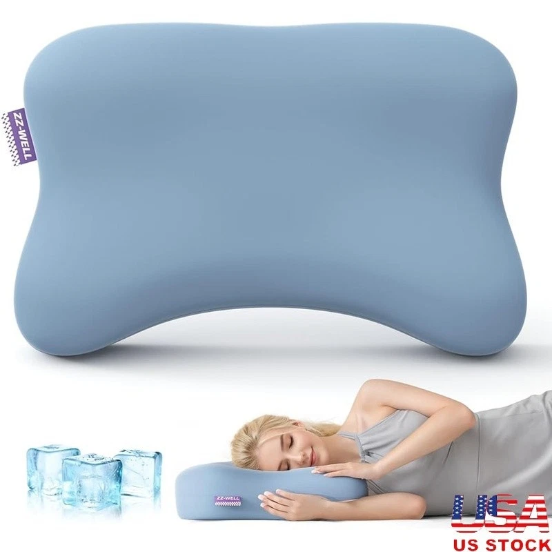 Avana Uno Cuscino Memory Foam Per Chi Dorme Sul Fianco – Morbido E Ergonomico, Colore Cloud