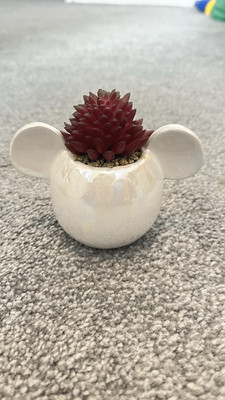 Disney Store Kunstpflanze in weiß Mickey Mouse Kopf Pflanztopf