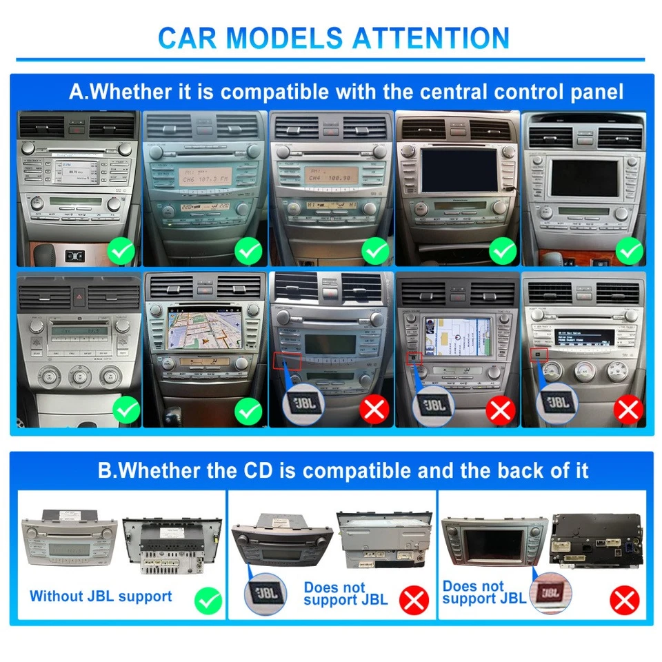 Radio estéreo para automóvil Android 15.0 Apple CarPlay GPS navegación para Toyota Camry 2007-2011 Foto 2 de 4