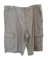 Mens Linen Blend Shorts 36 Marc Anthony Mens Cargo Beach Vacation Resort