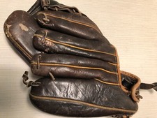 Vintage ALL STAR BY FRANK HACKING BASEBALL GLOVE Genuine Cowhide Brown