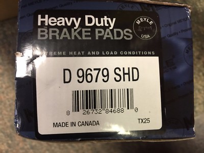 D 9679 SHD Meyle Heavy Duty Brake Pads D9679SHD (NEW)