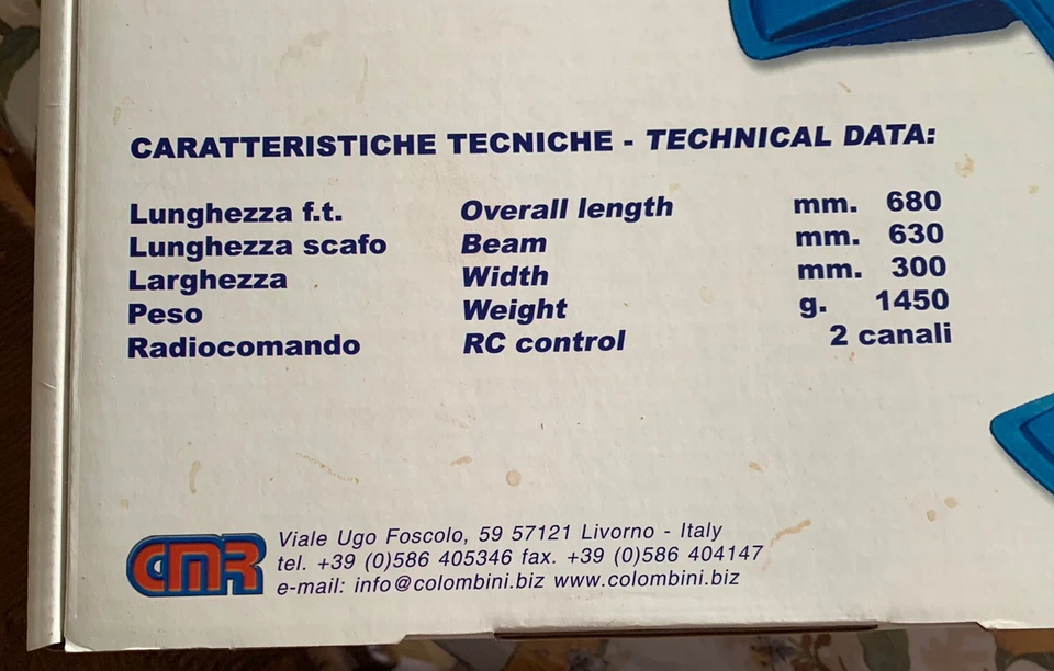 Monteleone Fuego 2 R/C Modelo Kit De Un Hidroavión Barco De Carreras Italia Nuevo Foto 2 de 4