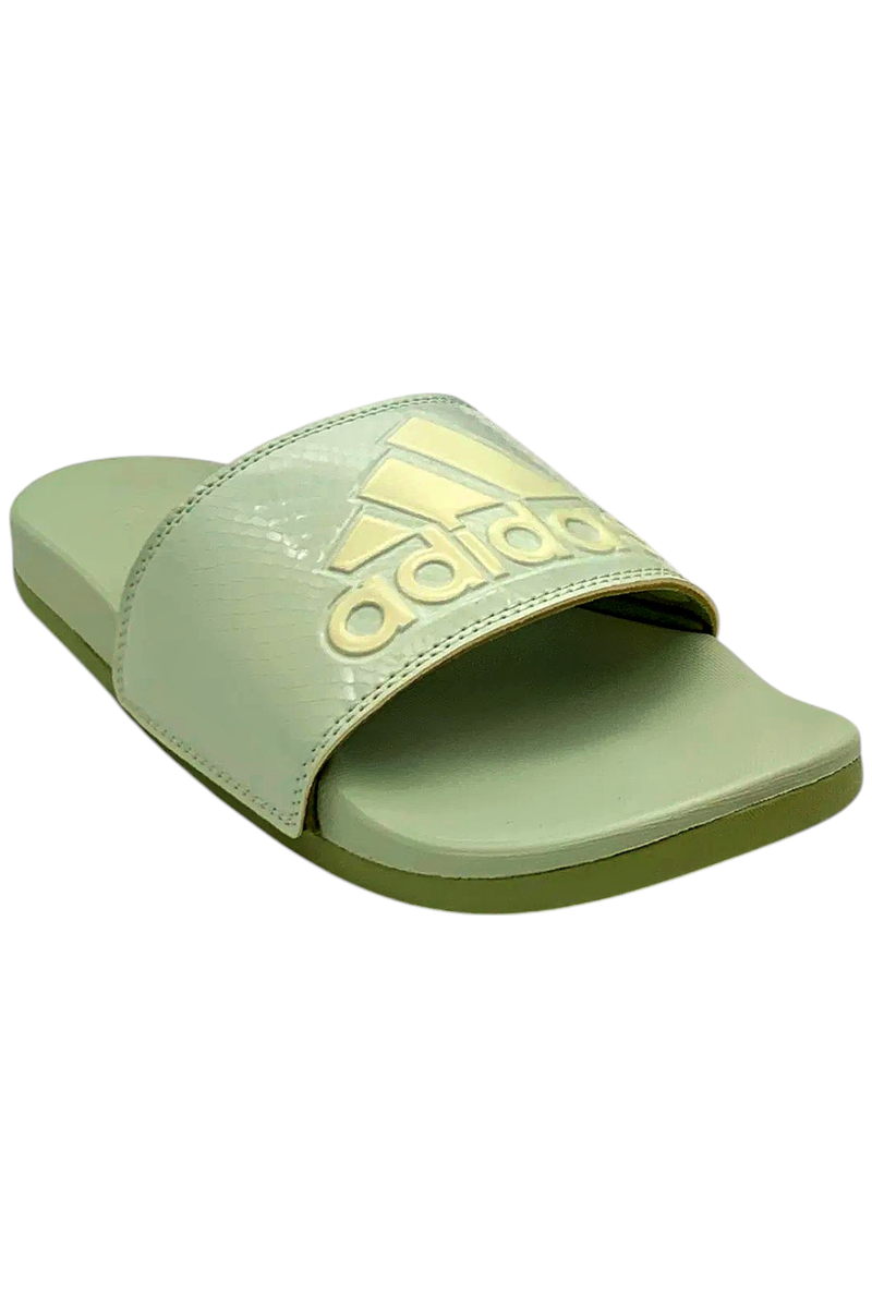 Green Leder Adiletten Claquette Adidas Adilette Homme Clearance