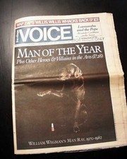 MAN RAY Artist William Wegman Weimaraner Dog "Man of the Year" '83 Village Voice