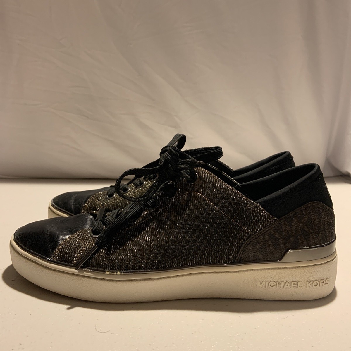 Michael Kors Sneaker Shoes MK Logo Black Size [F1]
