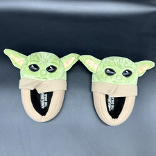 Star Wars Slippers Children  s 7-8 Baby Yoda Grogu Plush