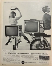 RCA Television Victor The Most Trusted Name In Electronics Vintage Print Ad 1965