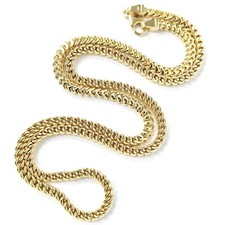 9ct Gold Franco Chain Square Links UK Hallmarked 26 Inches 4.9mm Wide 46.5g