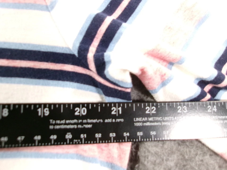 Top Ediciones Básicas Mujer Grande Rosa Azul Rayas Preppy Causal Colorido Playa Foto 3 de 4