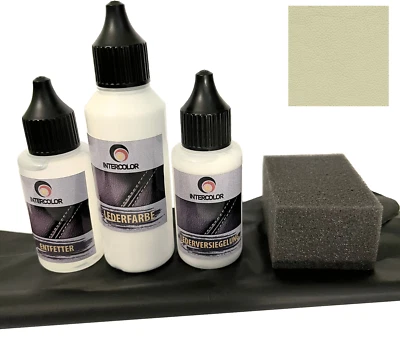 Kit riparazione vernice pelle bianco avorio auto BMW Dakota per pelle ed ecopelle