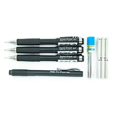 Pentel Twist-Erase Lot Mechanical Automatic Pencils 0.7mm Clic Eraser Lead Black