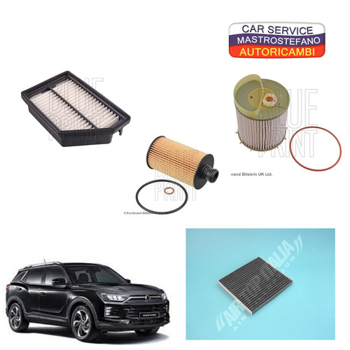Kit Filtri Aria Olio Gasolio Abitacolo Ssangyong Korando Ck 2.0 4wd Gpl 2010>
