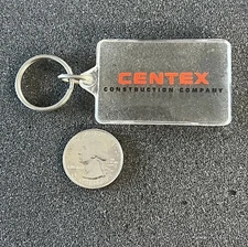 Centex Homes Construction Company Clear Plastic Keychain Key Ring #42713