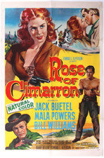 CLASSIC 1952 ORIGINAL ROSE OF CIMARRON -  PULP WESTERN FILM POSTER