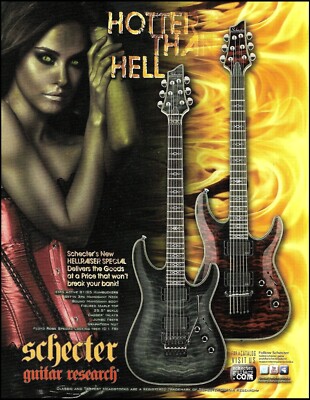 Schecter Guitar Research Hellraiser Special C-1 FR advertisement 8 x 11 ad print