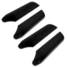 2 Pairs FY 62mm Carbon Fiber Tail Rotor Blades for Align T-rex 450 V2 V3 PRO DFC