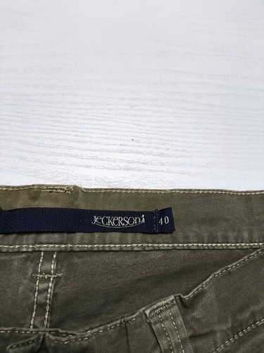 JECKERSON Jeans Uomo Toppe Alcantara Verdi Militare Cachi Taglia 40 / 54 ITA - Zdjęcie 7 z 13
