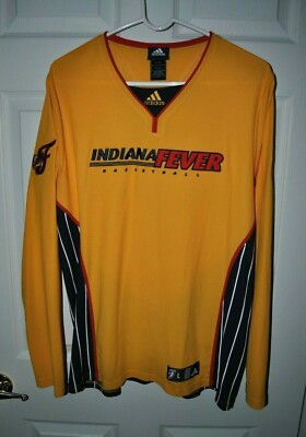 Indiana Fever Indy Warm-up Long Sleeve basketball Shirt Jersey WNBA Adidas Large | eBay