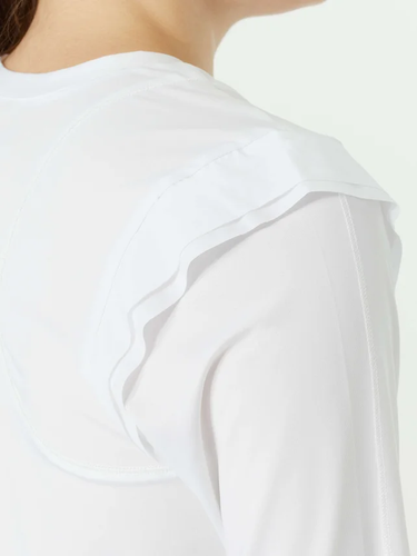 LUCKY IN LOVE UPF 30+ Tech Performance Swoop Long Sleeve Top, White Size Medium - Picture 7 of 11