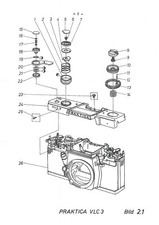 Praktica VLC 3 Camera Exploded Views / Parts Lists for Repair