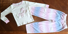 girls 2 Piece matching unicorn PJ set, Pajamas size 6/6A Carter's microfleece