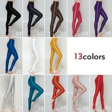 AMORESY Women Glossy Tight Leggings Yoga Pants Gym Sports Fitness Trousers