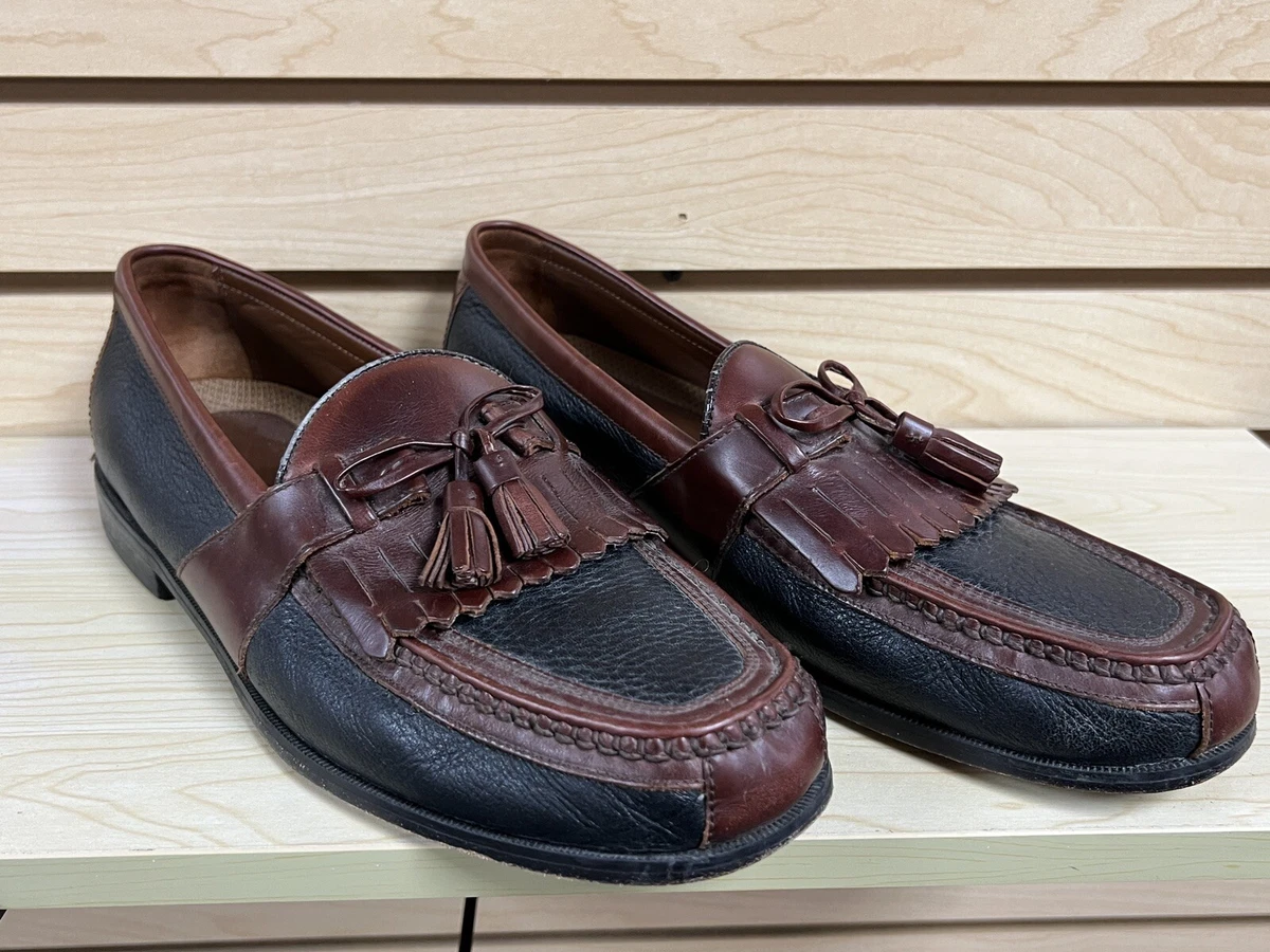 Johnston Murphy Leather Aragon II Loafer 13 M Shoe Black Brown