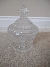 Lausitzer German Hand Cut Lead  Crystal Candy Dish  with Lid