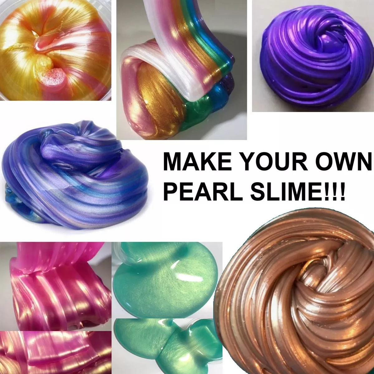 Slime Pearl Pigment Powder Various Colours to make your own slime colour  art