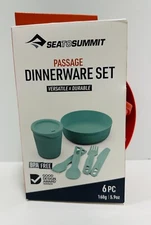 Sea to Summit Passage 1-Person Camping Dinnerware Set bowl cup utensils orange
