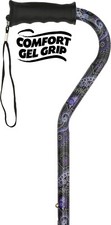 Purple Majesty Adjustable Offset Walking Cane With Comfort Grip