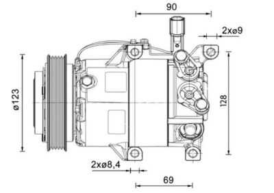 MAHLE Kompressor Klimaanlage passend für Hyundai i20 PB PBT