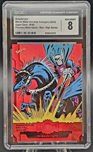 2024 Marvel Metal Universe Avengers Red PMG Dreadknight /100 CGC 8