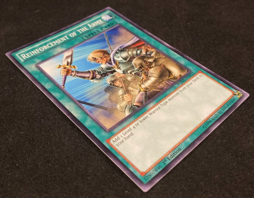 Yu-Gi-Oh! Karte „Reinforcement Of The Army“ – WIRA-EN052 Common, 1st Edition, Aus Dem Wing Raiders Set
